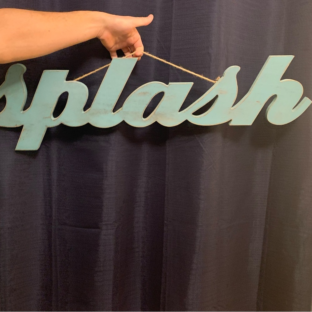 Blue 'Splash' Hanging Sign